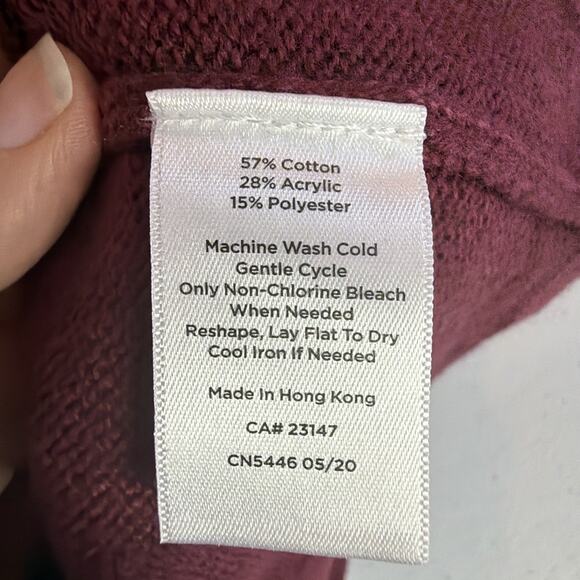 Talbots plus XL Wine burgundy Sweater Dress minimalist knit relaxed MIDI NWT - Picture 8 of 11